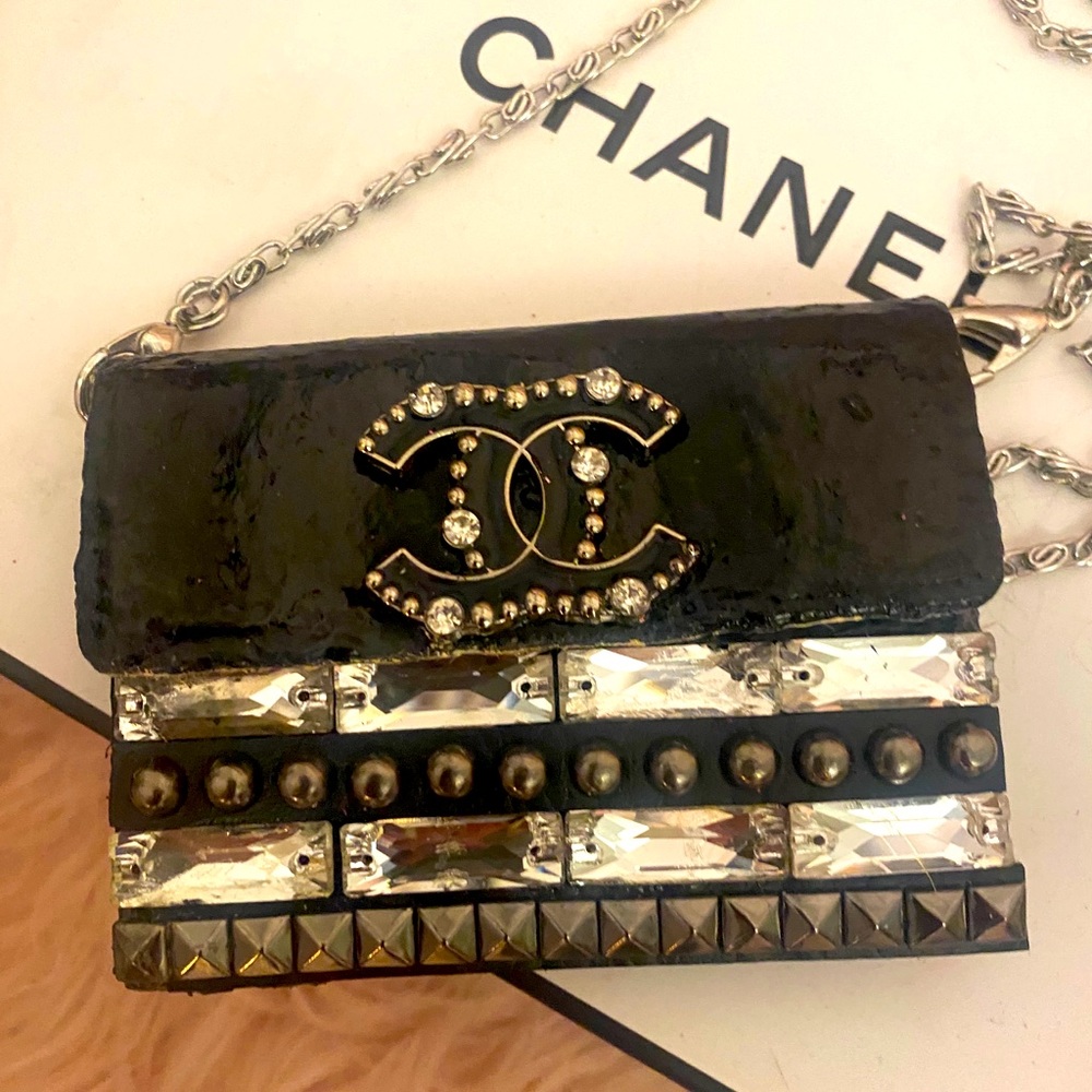 Chanel cc mini flop Swarovski bag